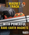 Person using 8 Inch Billet Magnetic Torpedo Level With V Groove for precise 0 30 45 90 degree readings with magnet track on metal pipes