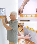 Nine Inch Magnetic Torpedo Level With Three Bubble Vials For Horizontal Vertical And 45 Degree Readings Shock Resistant ABS Frame Heavy Duty Magnetic Base Bright Orange On Site Construction And Woodworking Tool For Precise Layouts