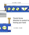 Magnetic Torpedo Level Six And A Half Inch With Verti Site View showing thumb screw mount for conduit attachment.