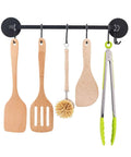 7 Hooks Magnetic Utensil Holder Utensil Rack Tool Hanger Organizer for Refrigerator with various kitchen tools hanging