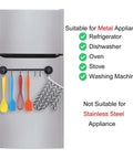 7 Hooks Magnetic Utensil Holder Untensil Rack Tool Hanger Organizer for Refrigerator, holding colorful utensils