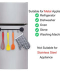 6 Hooks Magnetic Utensil Holder Utensil Rack Tool Hanger Organizer on refrigerator with utensils