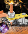 Fix Tite Magnetic Welding Ground Clamp with Strong Suction Head and Copper Tail Stabilizer in action.