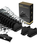 48 Piece Magnetic Wrench Organizer Set With Metric And SAE Labels For Tool Drawers, showing modular holders and packaging.