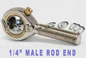 Male Rod End 1/4 POSB4L Left Hand Bearing - VXB Ball Bearings