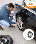 Man installing tire using 840 Pcs Stainless Steel Bearing Balls Set For Bikes And Machinery Metric Precision Loose Ball Bearings