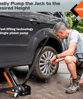 Beast Mode 3 Ton Floor Jack for Cars, Trucks and SUVs, hydraulic quick lift with single piston pump in use under vehicle.
