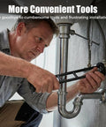 Man using 2 Pack Multifunctional Sink Wrench Set For Tight Spaces on kitchen pipe