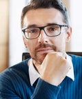 Man wearing Two Pairs Side Shields For Glasses Slip On Eye Protection Fits Most Eyewear indoors