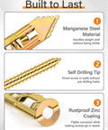 100 pcs self drilling drywall anchors and screws kit with 4 size metal expansion anchors made from zinc plated manganese steel with no drill installation