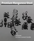 Fifty Pcs Three Eighths Inch Spring Band Hose Clamps 10mm Inner Diameter Fits 10.5 To 11.2mm Hose Outer Diameter 65Mn Manganese Steel