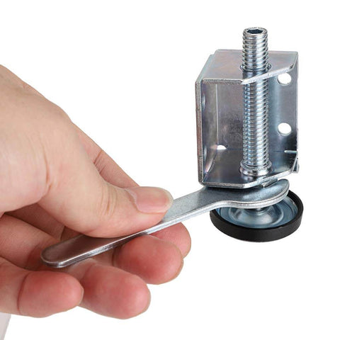 Heavy Duty Adjustable Leveling Feet With Corner Protector Edge Guard for Furniture Tables Cabinets and Workbenches close-up