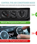 Diagram showing manual and automatic temperature controls highlighting compatibility for a blower motor resistor kit.