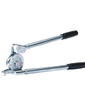 Manual half inch pipe tube bender for copper plumbing with adjustable 0 to 180 degree features and heavy duty carbon steel construction.
