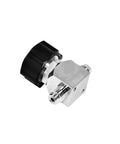 High Purity Manual Low Pressure Diaphragm Check Valve for 1/4 to 1/2 inch stainless steel lines, silver with black ABS handle, 10 bar rating