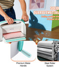 Person using All In One Die Cutting And Embossing Machine For Scrapbooking And Card Making 9 Inch A4 Opening Manual Starter Kit By VEVOR