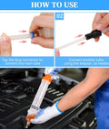 Instructions for using 500cc Fluid Extractor For Automotive Use Manual Oil Transfer Pump Syringe For Gasoline Power Steering And Hydraulic Fluids Lightweight Handheld Oil Extractor With Orange Body Quick Suction Leak Free Operation