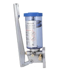 Manual Grease Pump Lubricator For CNC Machine Tools Hand Crank 6mm Outlet 500cc Capacity with blue housing and aluminum body