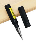 Model Hole Expander Tool Pro Grade 0 to 14mm Manual Reamer with protective sleeve, showing metal alloy blade on wood surface