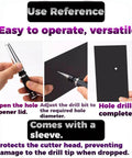 Steps of using Multipurpose Manual Hole Punch With Adjustable 0 To 14mm Range Reamer Steel Body Hand Drill for model making