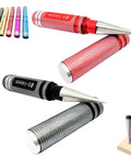 Multipurpose Manual Hole Punch With Adjustable 0 To 14mm Range Reamer Steel Body Hand Drill For Woodworking Metalworking DIY Projects, red black visible