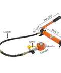 CP-700 Hydraulic Manual Pump, 20000Pa Hydraulic Hand Pump, orange steel body, hose and valve, ultra-high pressure for construction