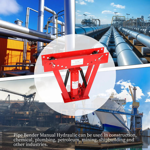12 Ton Manual Hydraulic Pipe Bender With Six Dies And Adjustable Rollers for Piping and Exhaust Tubes in industrial setting