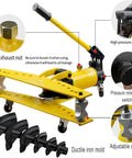 Heavy Duty Manual Hydraulic Pipe Bender With Six Dies For 22 To 60 Mm Pipes 16 Ton Output 230 Mm Stroke Bend Wall Thickness 2.75 To 4.5 Mm For Piping Construction, showing adjustable column and pressure relief valve.