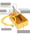Hydraulic Pressure Test Pump, 2.5Mpa 25KG Manual Hydraulic Water Pressure Test Pump with reinforced pole, copper check valve, and anti-slip handle