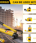 Heavy Duty Hydraulic Hand Pump CP 180 Manual Lift Pump for Cylinders With Up To 700 Kgf Per Cm2 Or 10,000 PSI shown on construction site