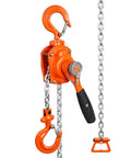 Manual Lever Chain Hoist 1/2 Ton 1100 Lbs Capacity 5 Ft Come Along G80 Galvanized Dual Pawl Brake and 360 Degree Hook