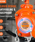 Manual Lever Chain Hoist 1/2 Ton 1100 Lbs Capacity 5 Ft Come Along G80 Galvanized Dual Pawl Brake and 360 Degree Hook