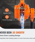 Manual Lever Chain Hoist 1/2 Ton 1100 Lbs Capacity 5 Ft Come Along G80 Galvanized Dual Pawl Brake and 360 Degree Hook close-up