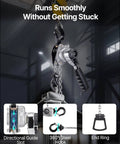 Manual Lever Chain Hoist Half Ton Capacity 1100 Lbs 10 Ft Lift G80 Chain Dual Pawl Brake 360 Degree Hooks For Warehouse, guide slot, steel hook, end ring.