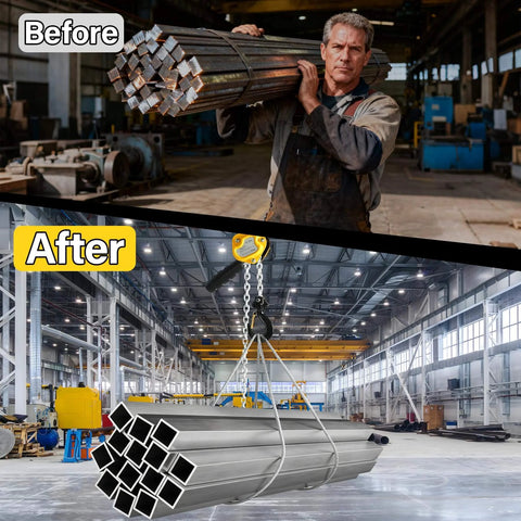 Manual Lever Chain Hoist One Quarter Ton Capacity Portable Come Along With 10 Foot Lift And G80 Chain Hook lifting metal