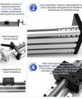 Manual linear stage 80mm motion sliding table, double rail guide ballscrew slide module with handwheel ruler, CNC use.