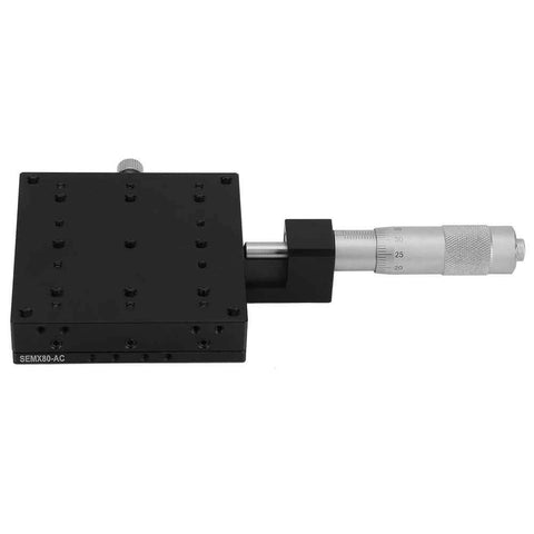 Linear Stages 80 * 80mm,Manual Slide Table Trimming Linear Stage,X Micrometer Differential Head,Linear,Cross Roller Type