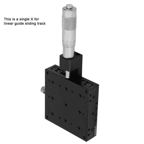 ✝️ Linear Stages 80 * 80mm,Manual Slide Table Trimming Linear Stage,X Micrometer Differential Head,Linear,Cross Roller Type,Stroke: ±12.5mm