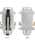 Heavy Duty Manual Lubrication Pump With Double Outlet Port 500CC CNC 4mm Oiler for Punching Machine front and back view