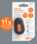 Mini Ceramic Box Cutter With Retracting Mechanism For Safe Use Zirconium Oxide Blade Lasting About Eleven Times Longer Than Metal Keychain Box Opener Compact Portable Utility Knife For Packages Letters And Gift Wrapping displayed in packaging