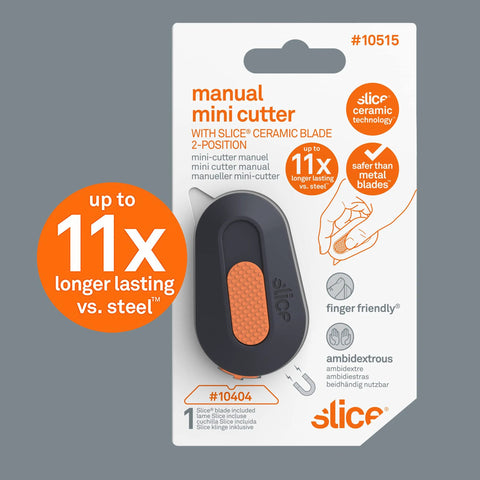 Mini Ceramic Box Cutter With Retracting Mechanism For Safe Use Zirconium Oxide Blade Lasting About Eleven Times Longer Than Metal Keychain Box Opener Compact Portable Utility Knife For Packages Letters And Gift Wrapping displayed in packaging
