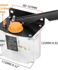 Manual Lubricating Oil Pump 650CC Right Hand Operated Oiler with handle dimensions for CNC Punching Lathe Milling Machine