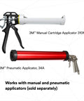 Manual and pneumatic sealant applicators for Marine Adhesive Sealant Fast Cure 4200 Semi Permanent Flexible Sealant For Boats And RVs White Go To Quick Cure Bonds Joints Above And Below Waterline Waterproof And Durable Formula Long Lasting Hold 295 mL Cartridge.