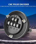 Pro Grade Handwheel Pulse Encoder For CNC Mills And Router Control, 60mm Diameter, 100PPR, 5V Aluminum Alloy, Six Terminals, Black