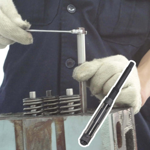 Pro Grade HSS Adjustable Manual Reamer Milling Tool With 15.25 To 17 Mm Diameter For Metalworking in use by technician