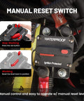 Beefy 150 Amp Marine Circuit Breaker Fuse Holder With Manual Reset Waterproof 12V To 48V DC for boats and ATVs installation