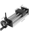 ✝️ 150mm Length Effective Travel Manual Sliding Table,Dual Optical Axis,Linear Rail Guide Ballscrew with Handle,Low Noise