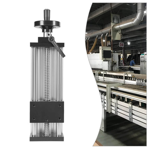 ✝️ 150mm Length Effective Travel Manual Sliding Table,Dual Optical Axis,Linear Rail Guide Ballscrew with Handle in factory setup