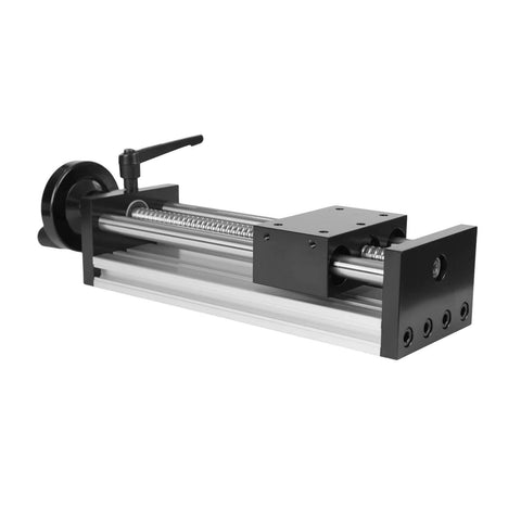 150mm Length Effective Travel Manual Sliding Table,Dual Optical Axis,Linear Rail Guide Ballscrew with Handle for CNC use