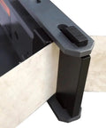 Close-up of Manual Steel Bending Brake With Four Inch Capacity And 2.5 Ton Press Bench Top Mounted 90 Degree Bender in use